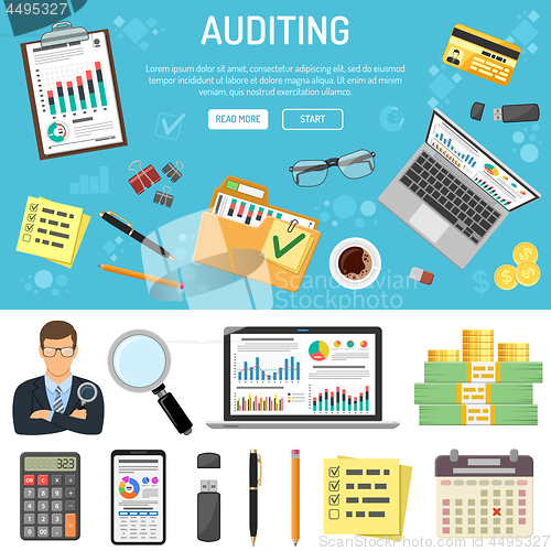 Image of Auditing and Business Accounting Infographics