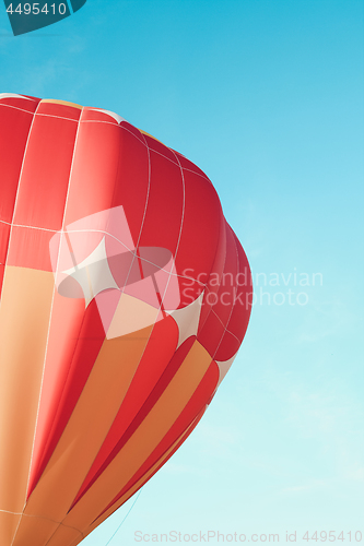 Image of Close-up of orange hot air balloon