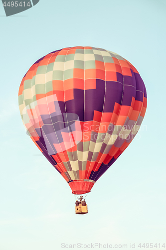 Image of Red and purple hot air balloon