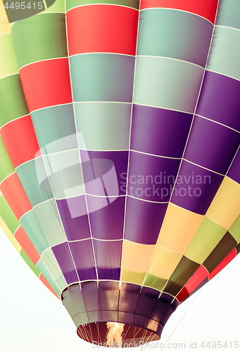 Image of Hot air balloon getting up in the air