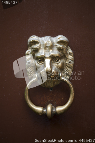 Image of Ancient italian lion shaped door knocker 