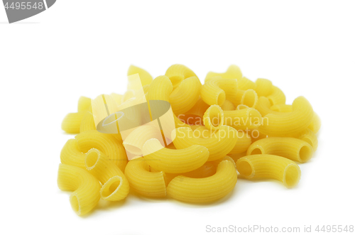 Image of Uncooked macaroni isolated 