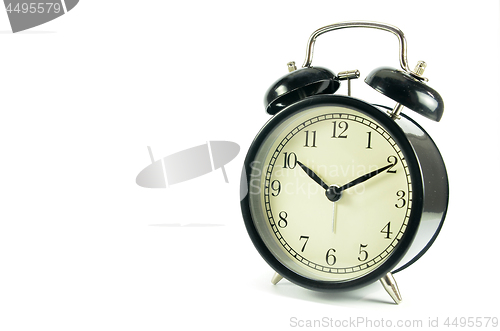 Image of Black colored alarm clock