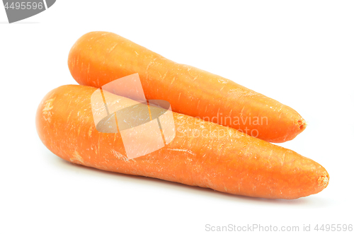 Image of Whole orange carrot isolated