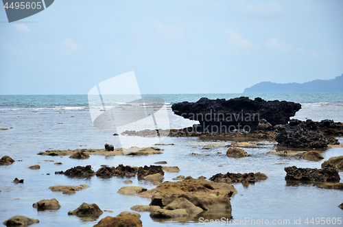 Image of Landscape of rocky beach