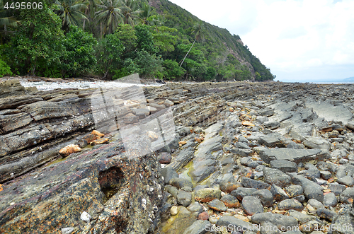 Image of Landscape of rocky beach