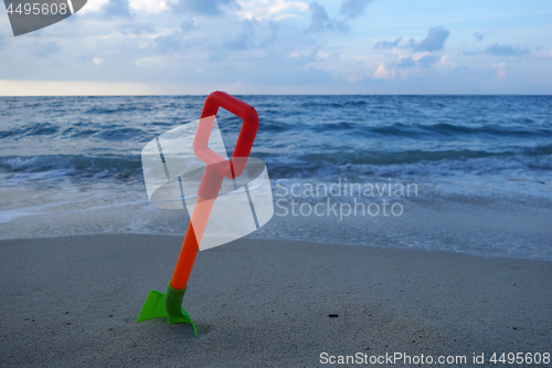 Image of Toys on the beach sand