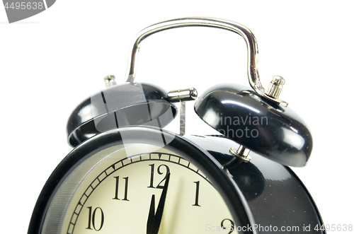 Image of Black colored alarm clock