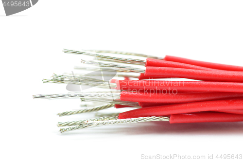 Image of Bunch of red wires 