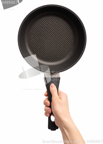 Image of Hand with frying pan