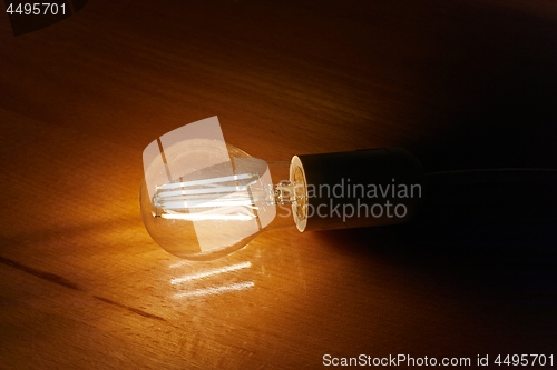 Image of Light bulb on a table