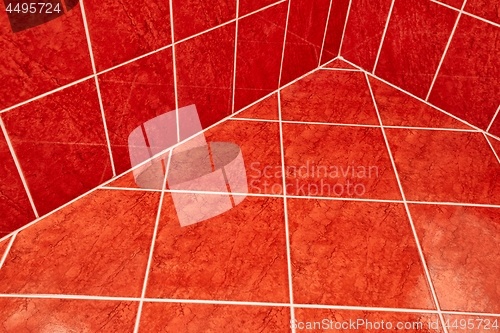 Image of Tiled bathroom floor