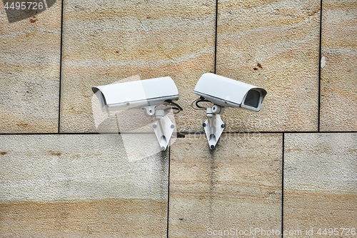 Image of Security Cameras of a Building