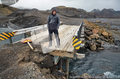 Image of Broken bridge over a river in Iceland