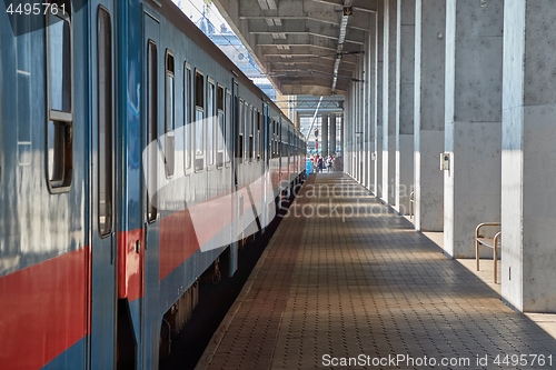 Image of Railway station with passanger train