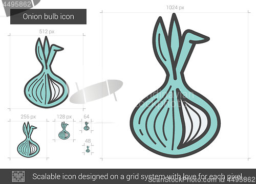 Image of Onion bulb line icon.