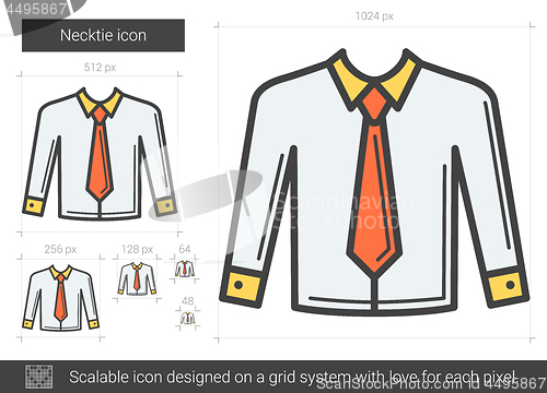 Image of Necktie line icon.