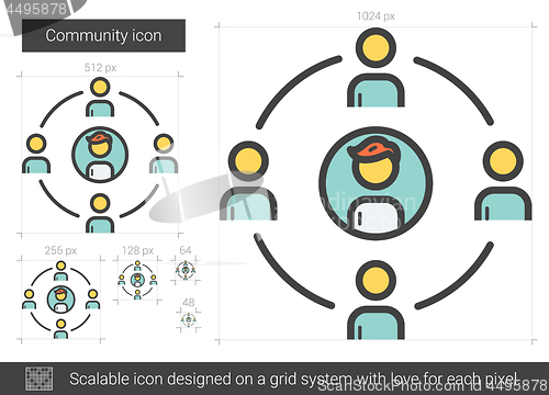 Image of Community line icon.