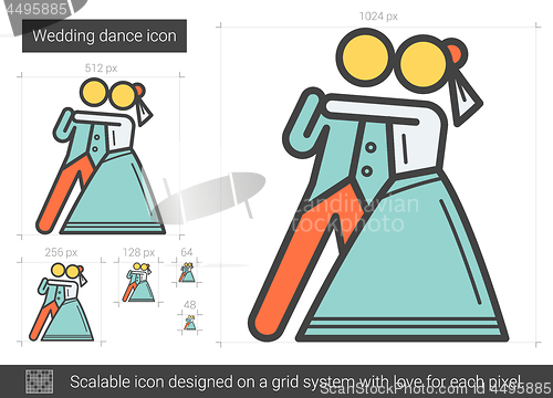 Image of Wedding dance line icon.