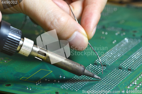 Image of Installation and soldering of electronic components