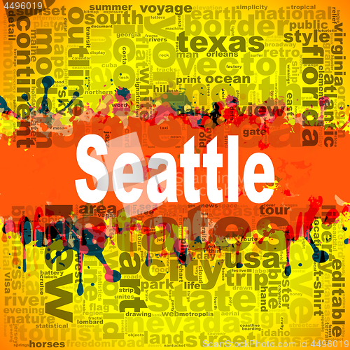 Image of Seattle word cloud design