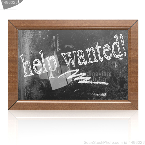 Image of Help wanted text written on blackboard