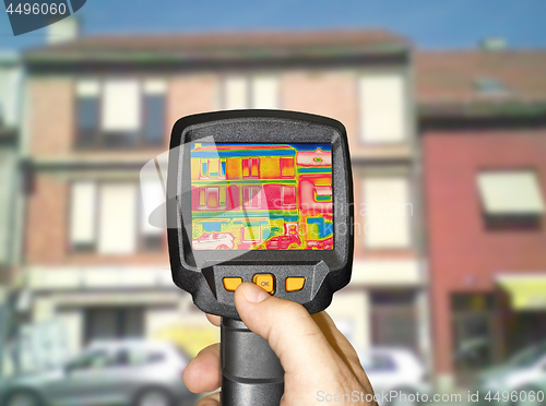 Image of Detecting Heat Loss Outside building Using Thermal Camera