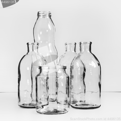 Image of Several Transparent Empty Glass-works