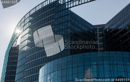 Image of glass office building in the Brussels