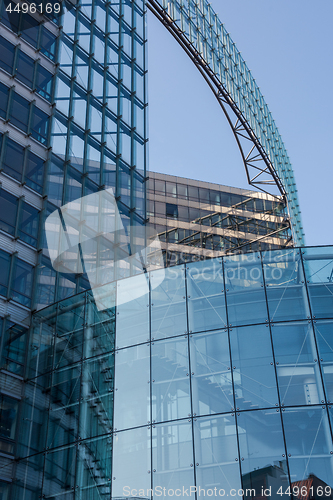 Image of glass office building in the Brussels