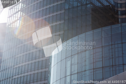 Image of glass office building in the Brussels