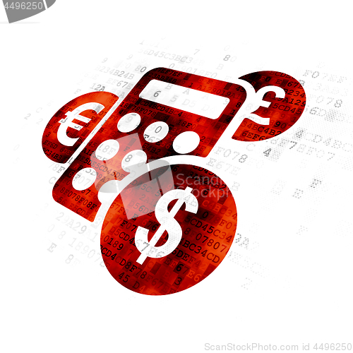Image of Business concept: Calculator on Digital background