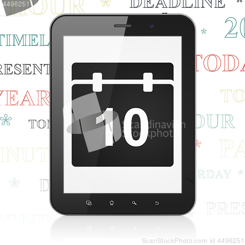 Image of Timeline concept: Tablet Computer with Calendar on display