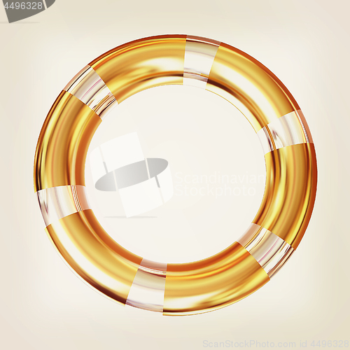 Image of blank pool ring isolated on white background. 3d illustration. V