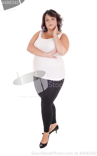 Image of Oversized woman standing in profile