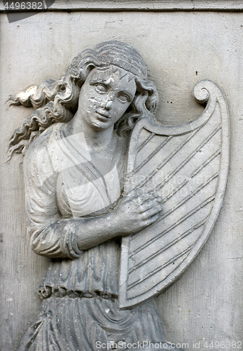 Image of Sculpture on a wall at Kronborg Castle