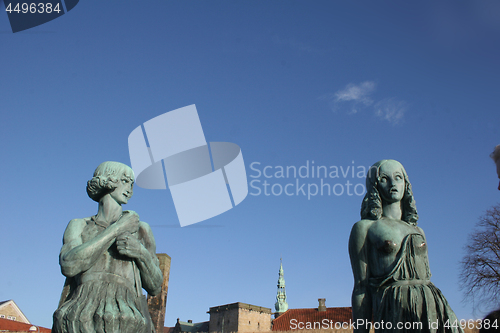 Image of Statues fronting Kronborg Castle