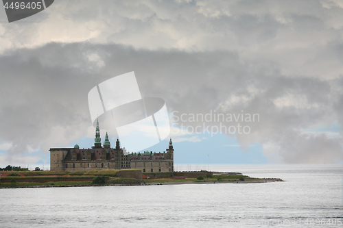 Image of Kronborg Castle viewed from the ferry to Sweden