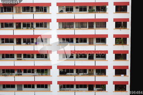 Image of Front view of Singapore traditional apartments