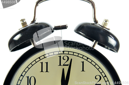 Image of Black colored alarm clock