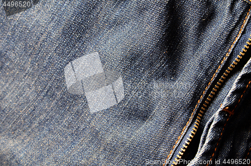 Image of Denim jeans background with zipper