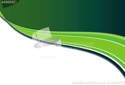 Image of Green abstract simple background with wavy stripes