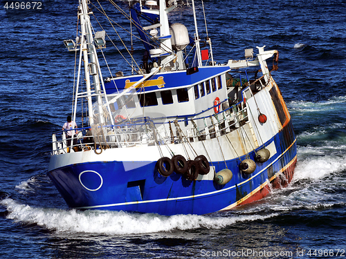 Image of Fishing Boat at Speed.