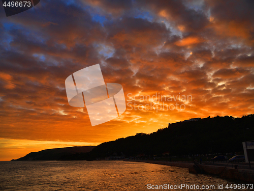 Image of Dark Red Sunset.