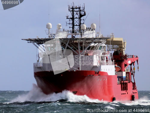 Image of Diving Vessel Underway.