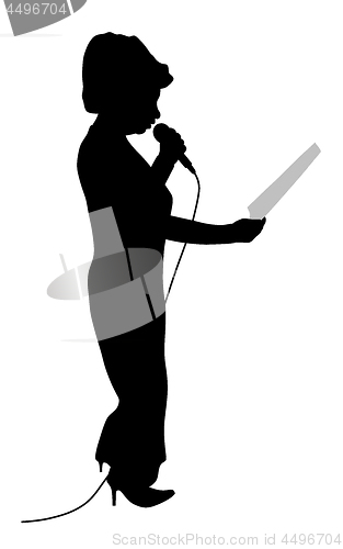 Image of Show host anchorwoman or public speaking woman