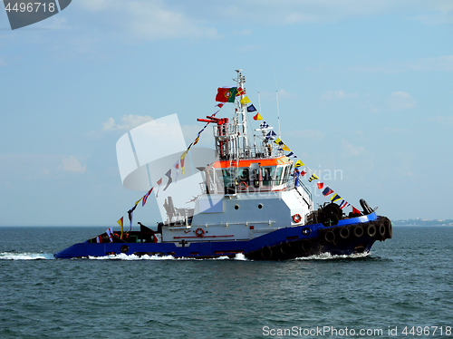 Image of Harbour Tugboat in Bay.