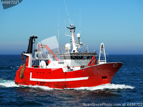 Image of Red Fishing Boat.