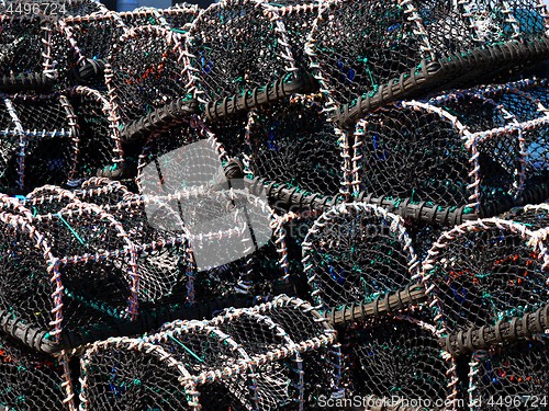 Image of Lobster Pots Abstract.