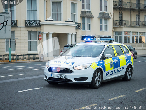 Image of Police Car Responding to Emergency Call